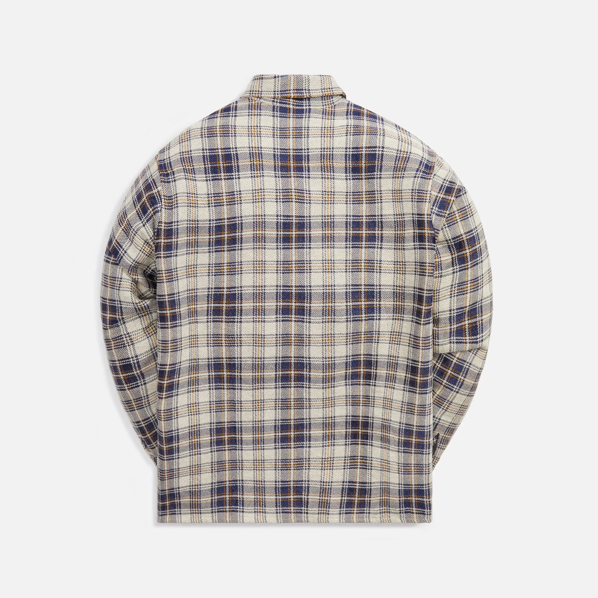 4S Designs Work Shirt Jacquard Plaid - White / Blue