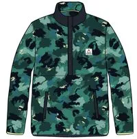 Adrift Recycled Polar Fleece - Alpine Camo Rain Forest