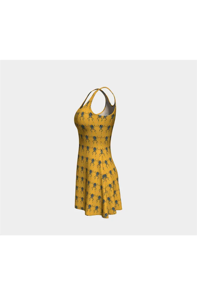 African Rain Spider Flare Dress