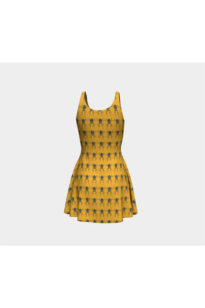 African Rain Spider Flare Dress