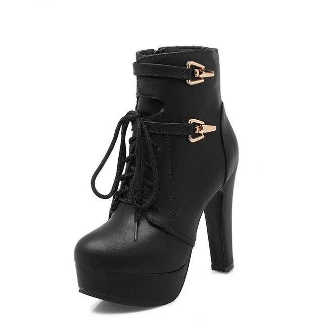 Ankle Boots Super High heels buckles