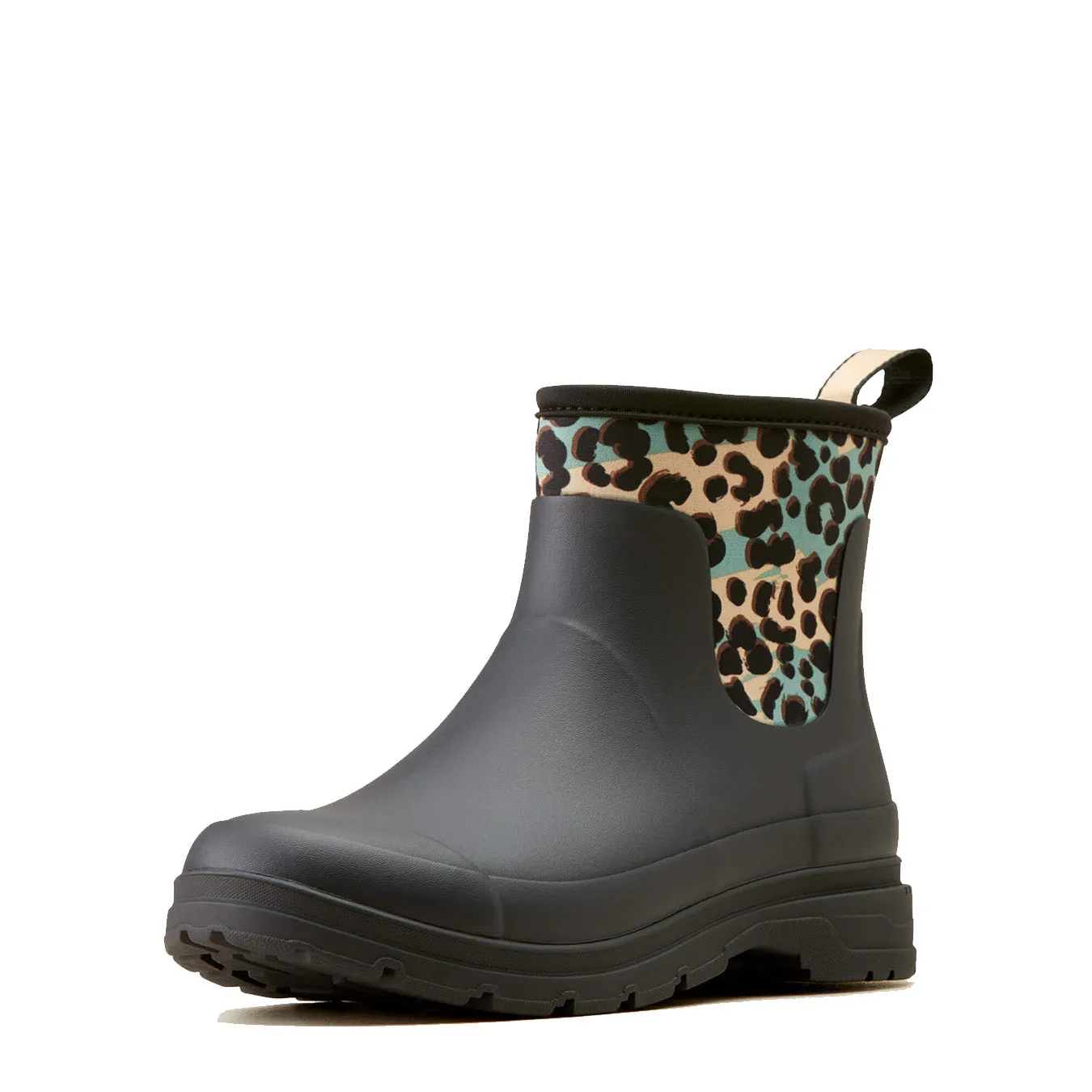 Ariat Womens Kelmarsh Shortie Rubber Boot Black / Leopard Camo