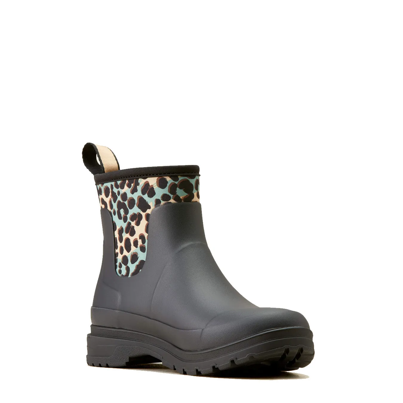 Ariat Womens Kelmarsh Shortie Rubber Boot Black / Leopard Camo