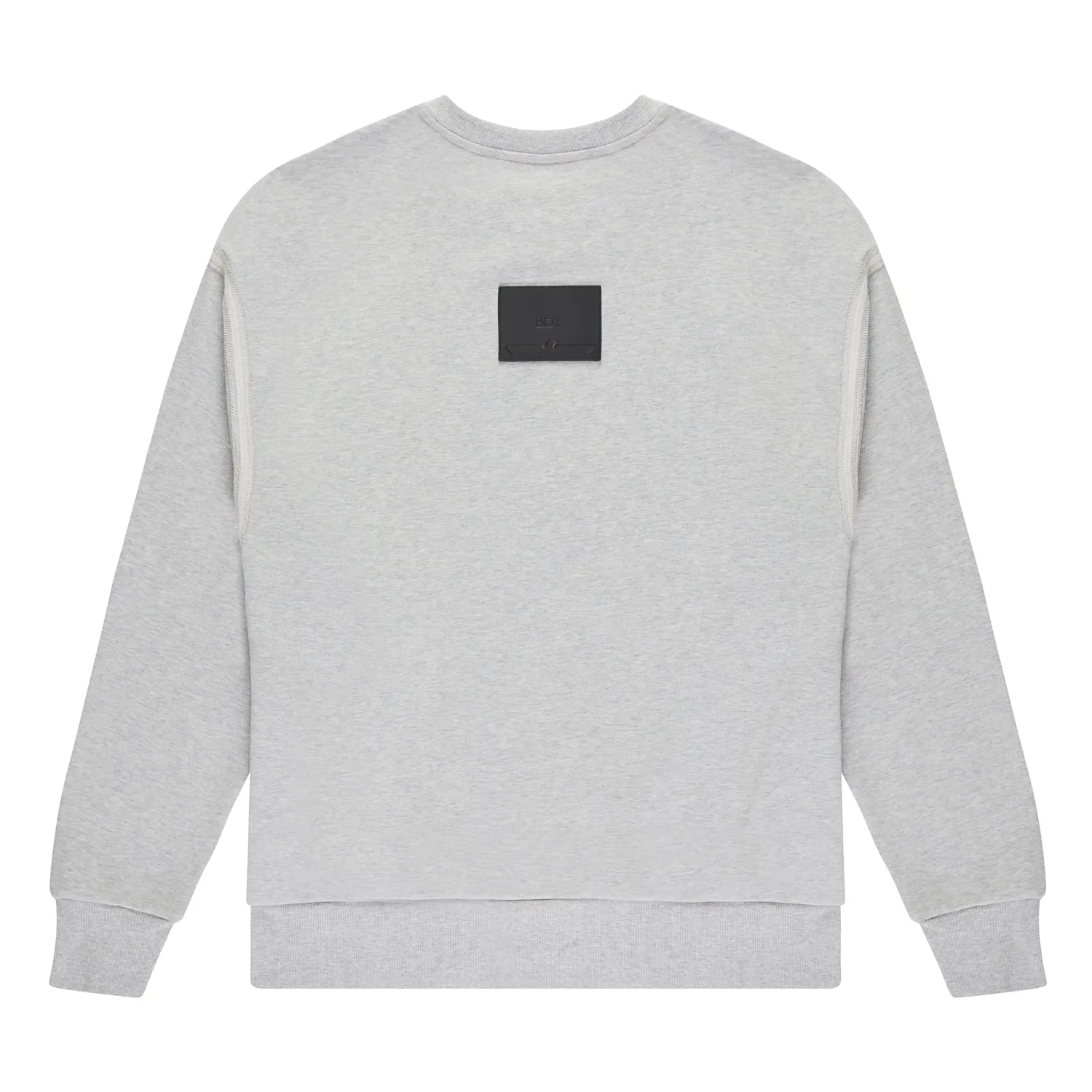 B IS FOR BOY SWEATSHIRT - SNOW MARL/HEATHER MARL