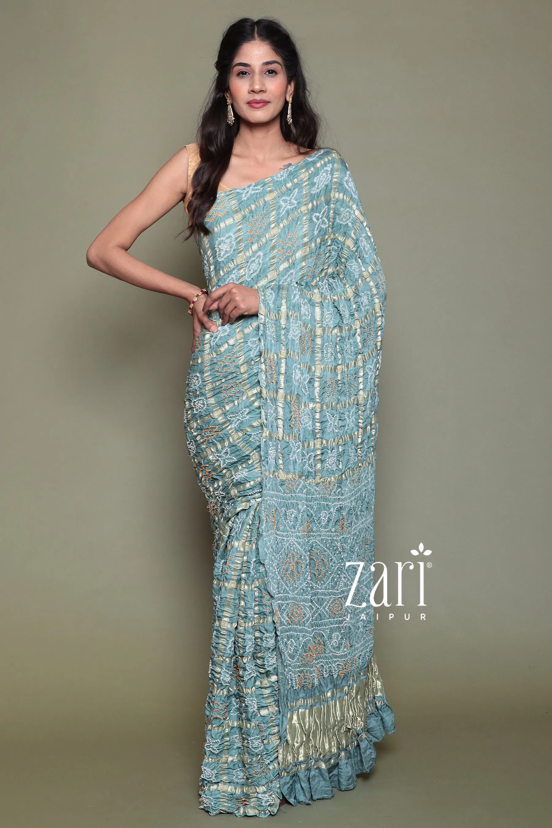 Bandhej Ghatchola Silk Saree with Zari work