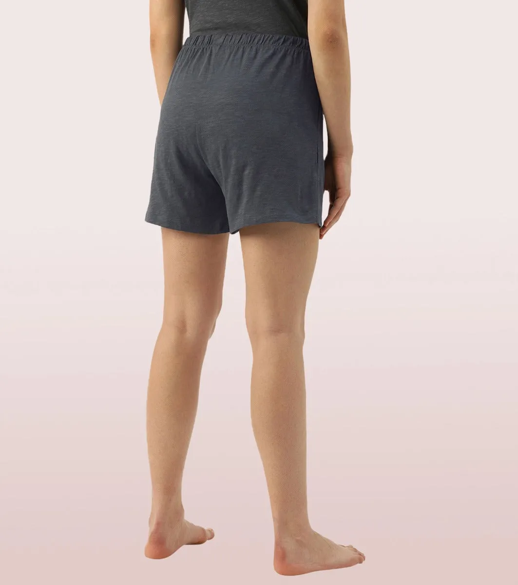 Basic Shorts | Mid-Thigh Length Jersey Shorts With Pockets