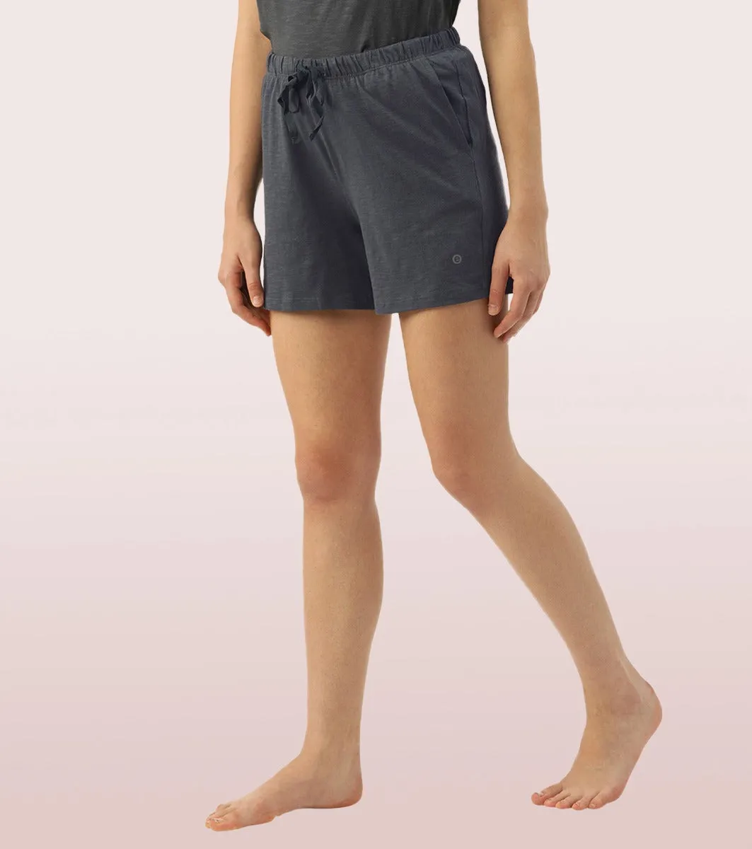 Basic Shorts | Mid-Thigh Length Jersey Shorts With Pockets