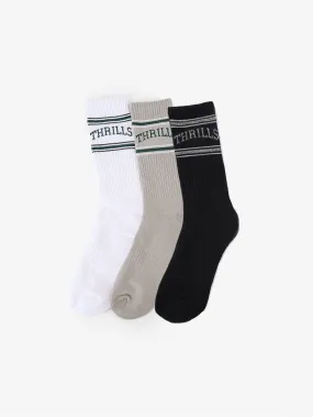 Believe 3 Pack Sock - White - Quiet Grey - Black