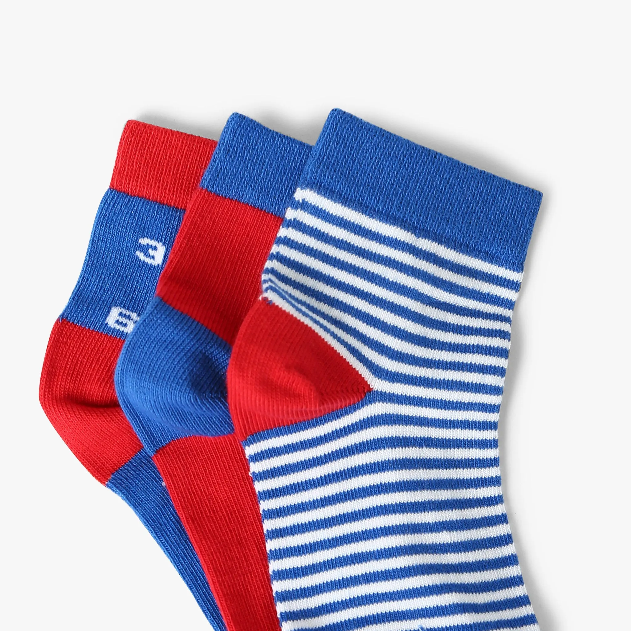 Boys Cotton Blend Ankle Length Socks (Pack of 3)