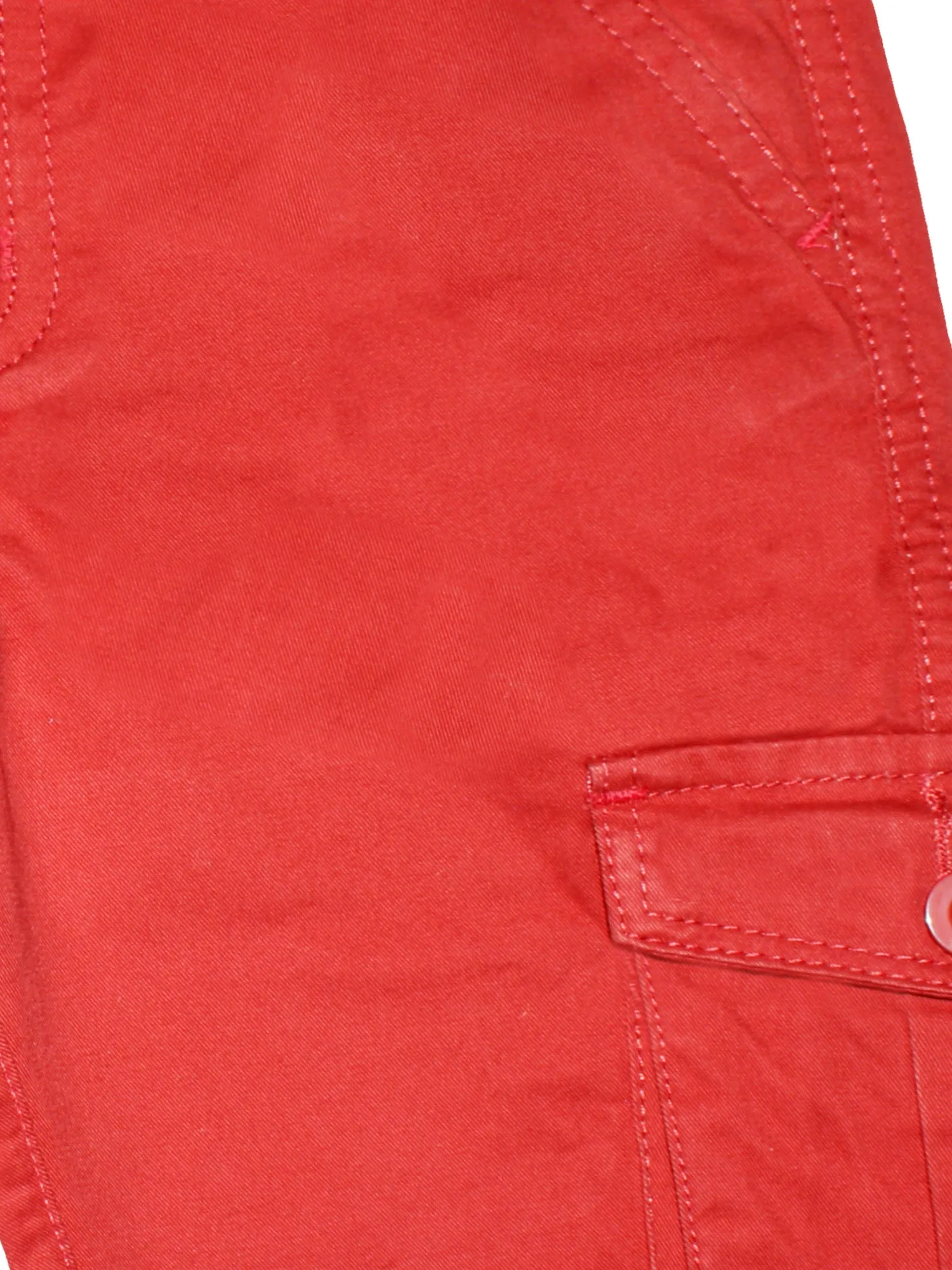 Boys Cotton Twill Knee Length Cargo Shorts