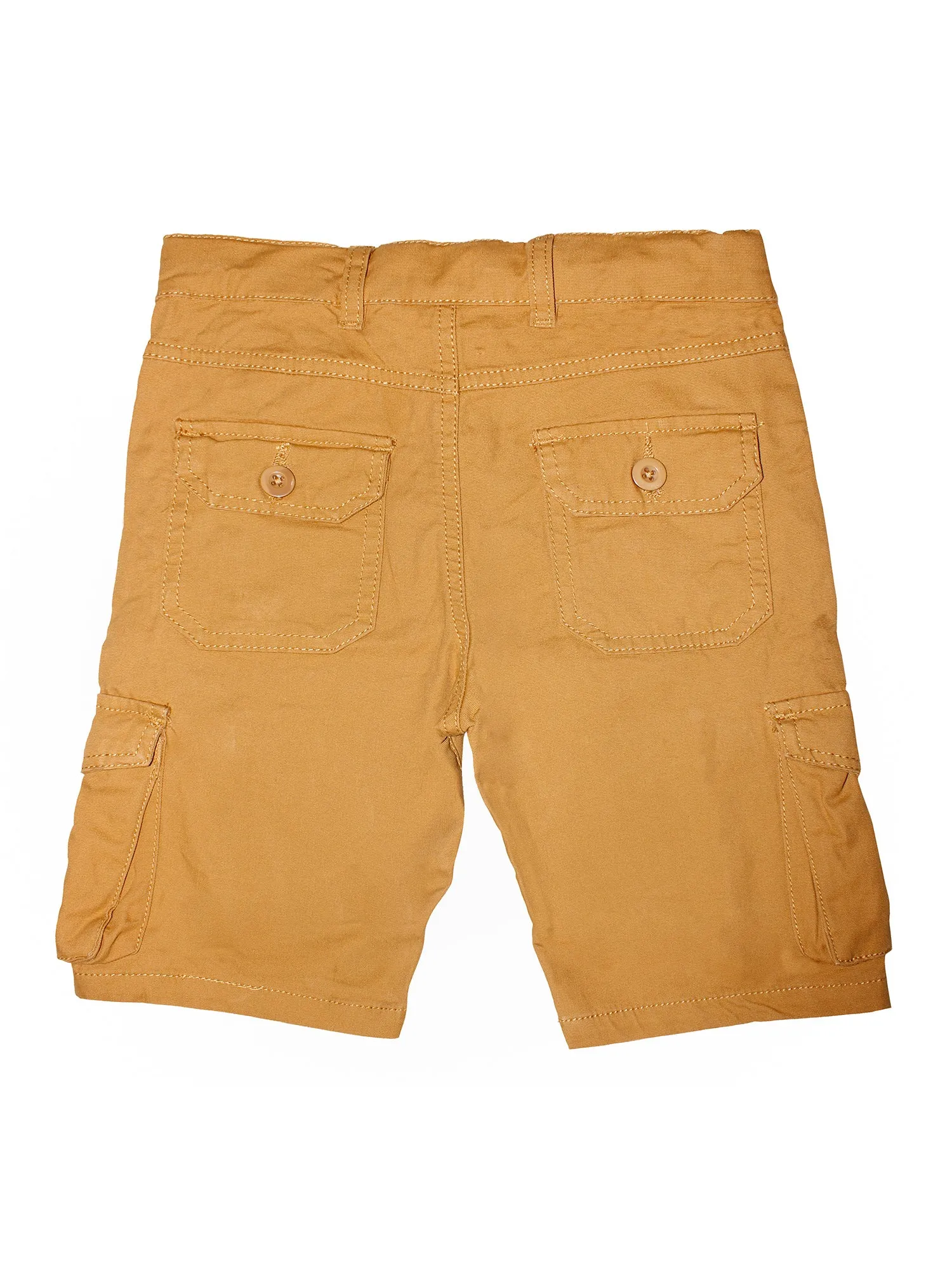 Boys Cotton Twill Knee Length Cargo Shorts