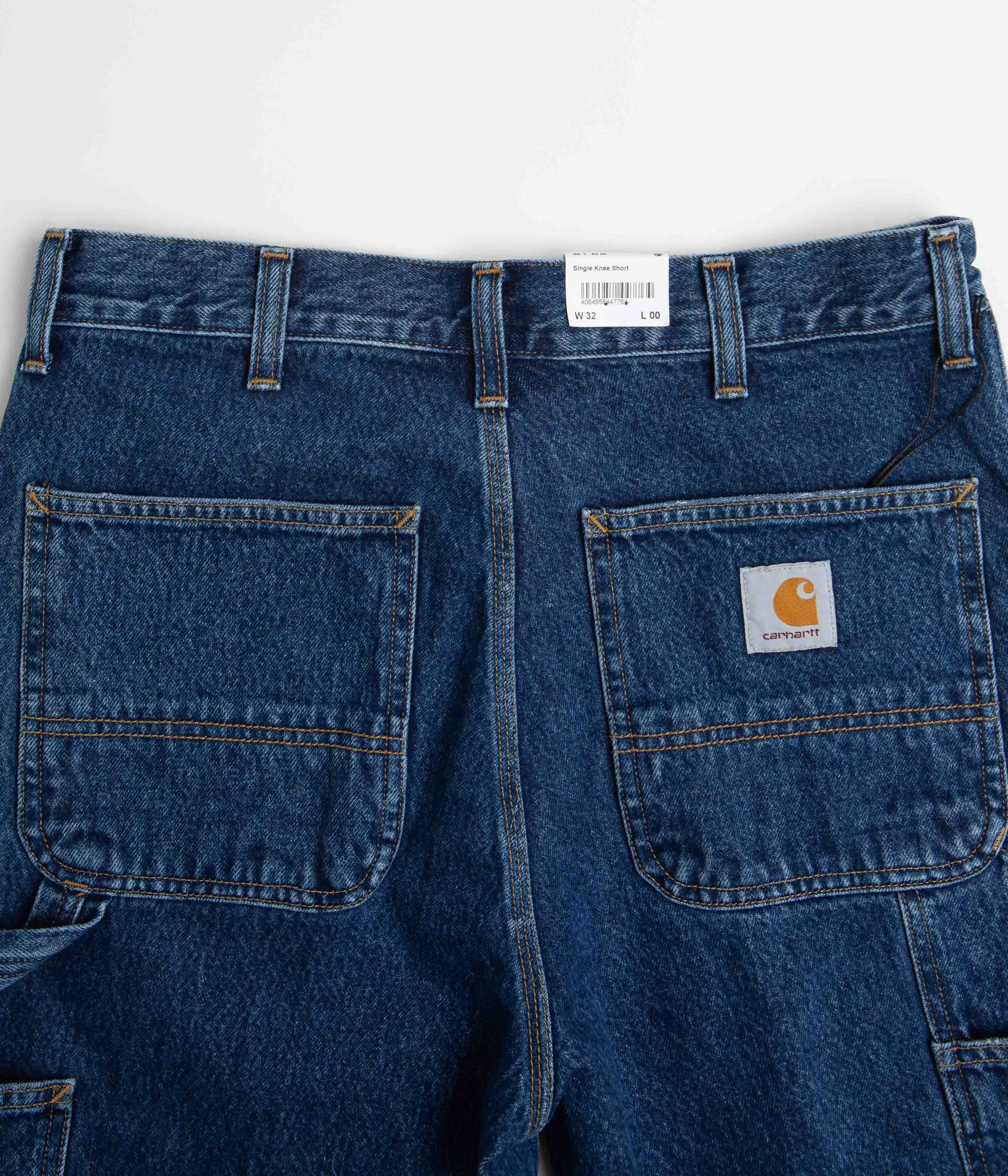 Carhartt Single Knee Shorts - Stone Washed Blue