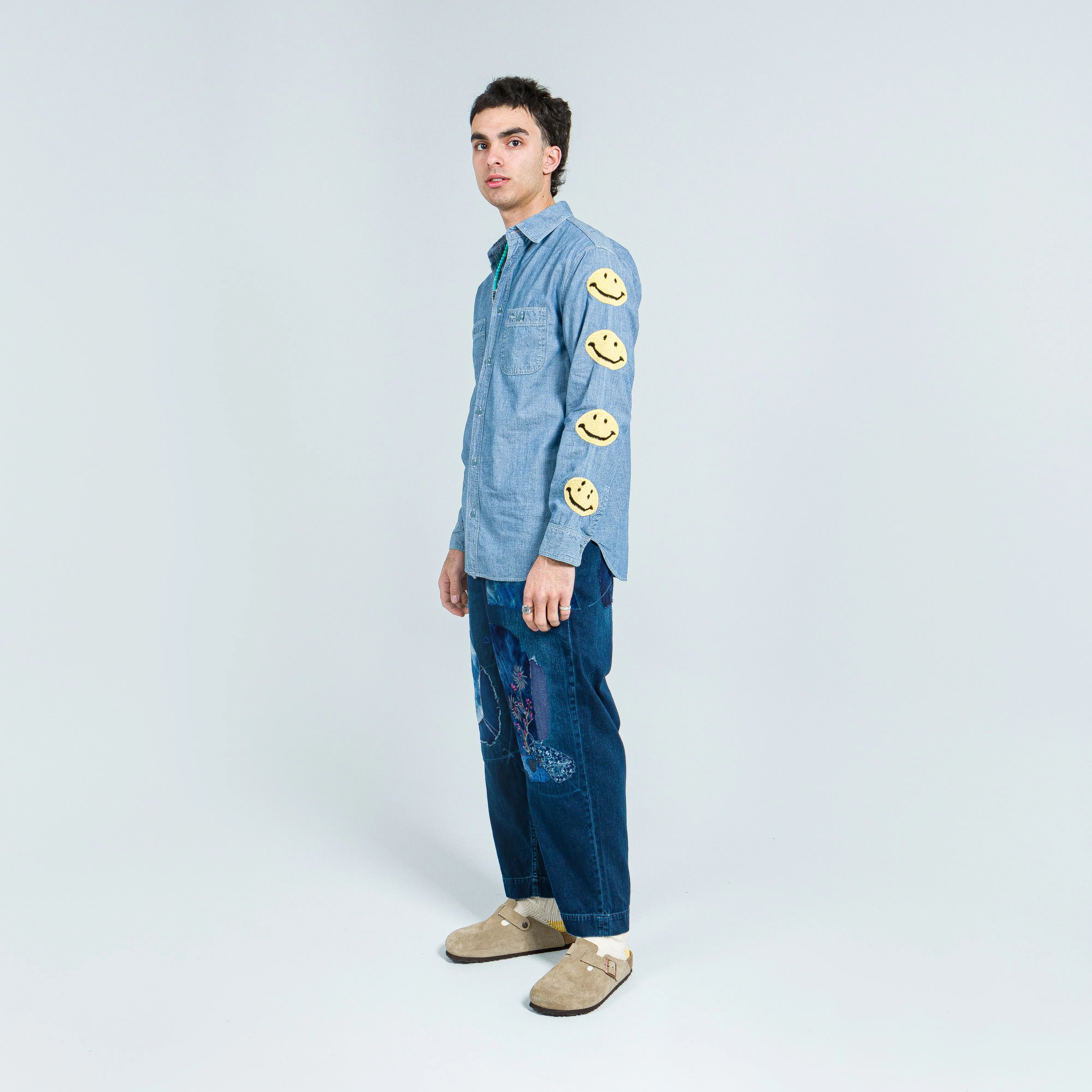 Chambray Work Shirt (Smile) - Sax