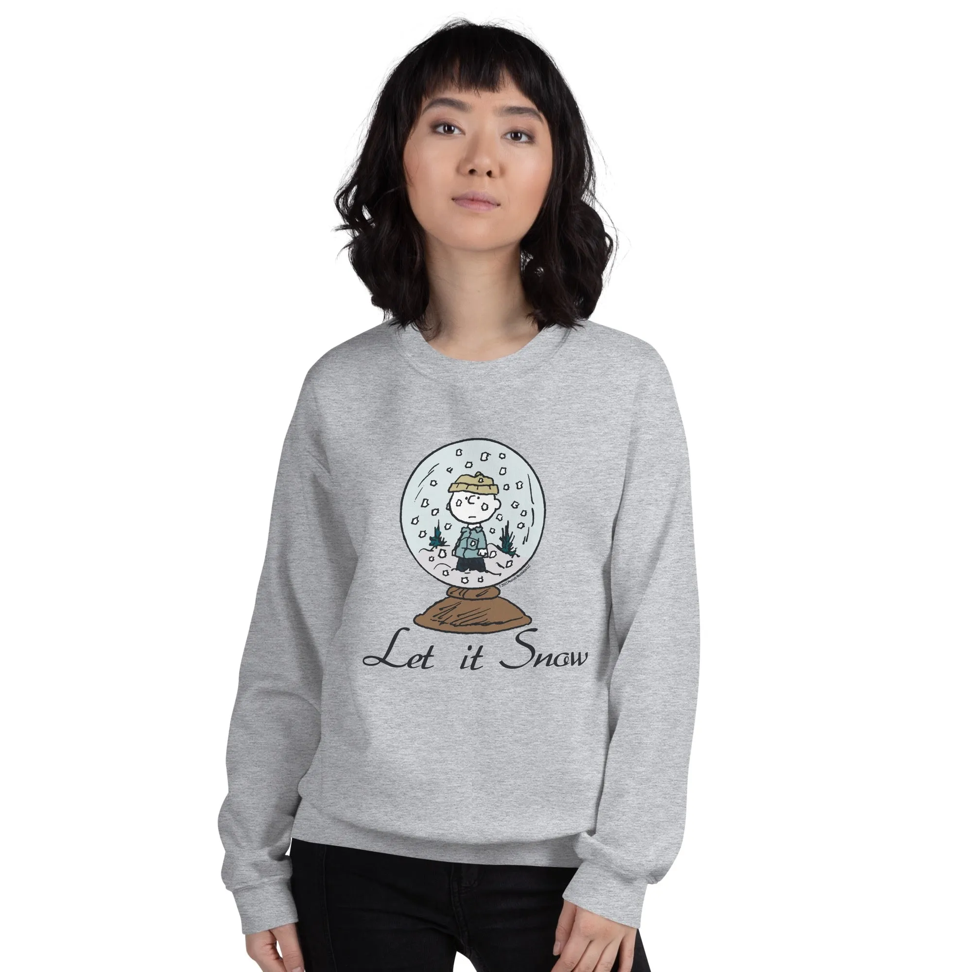 Charlie Brown Let It Snow Adult Sweatshirt