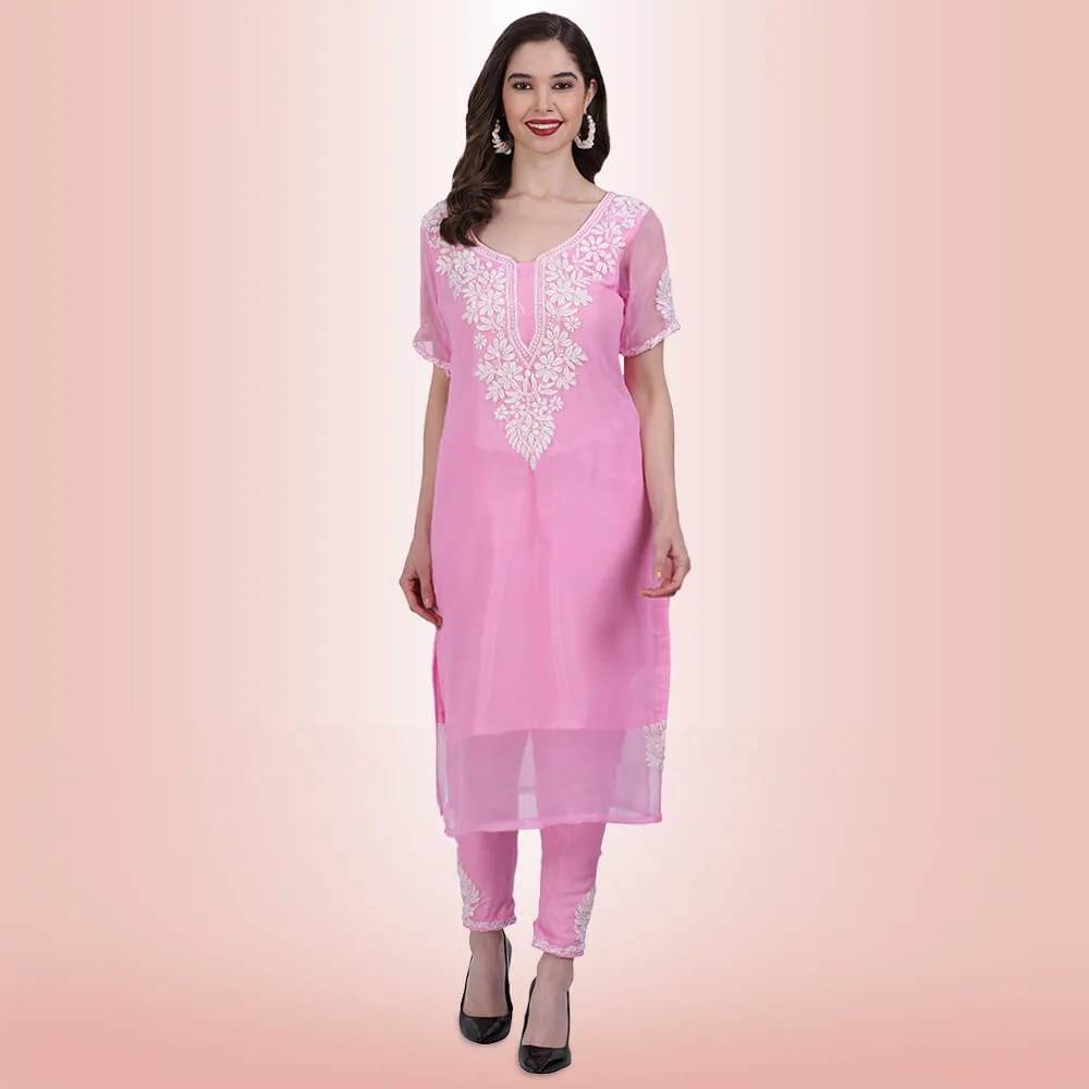 Chikankari Work Indian Dress