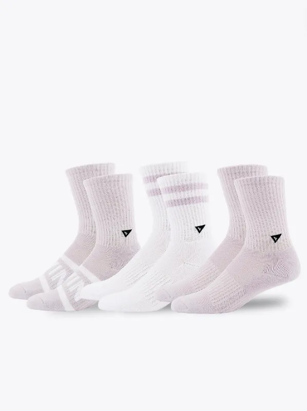 Crew Sock Short 3 Pack - Lilac