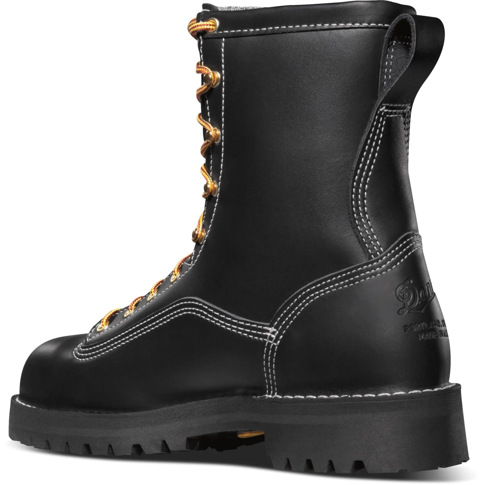 Danner Men's Rain Forest USA Made 8" Insulated WP Work Boot Black 11700