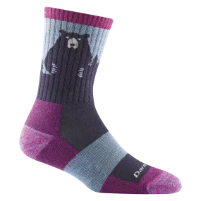 Darn Tough 1970 Women's Bear Town Micro Crew Lightweight Hiking Sock - Purple