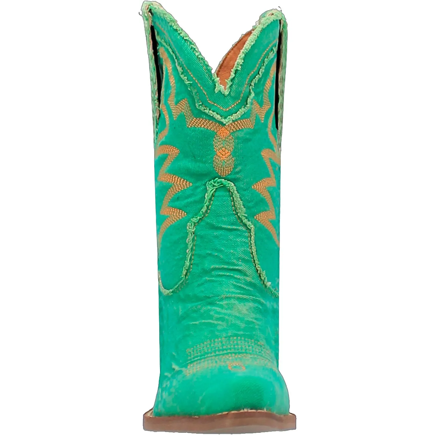 Dingo Womens Yall Need Dolly Green Denim Cowboy Boots