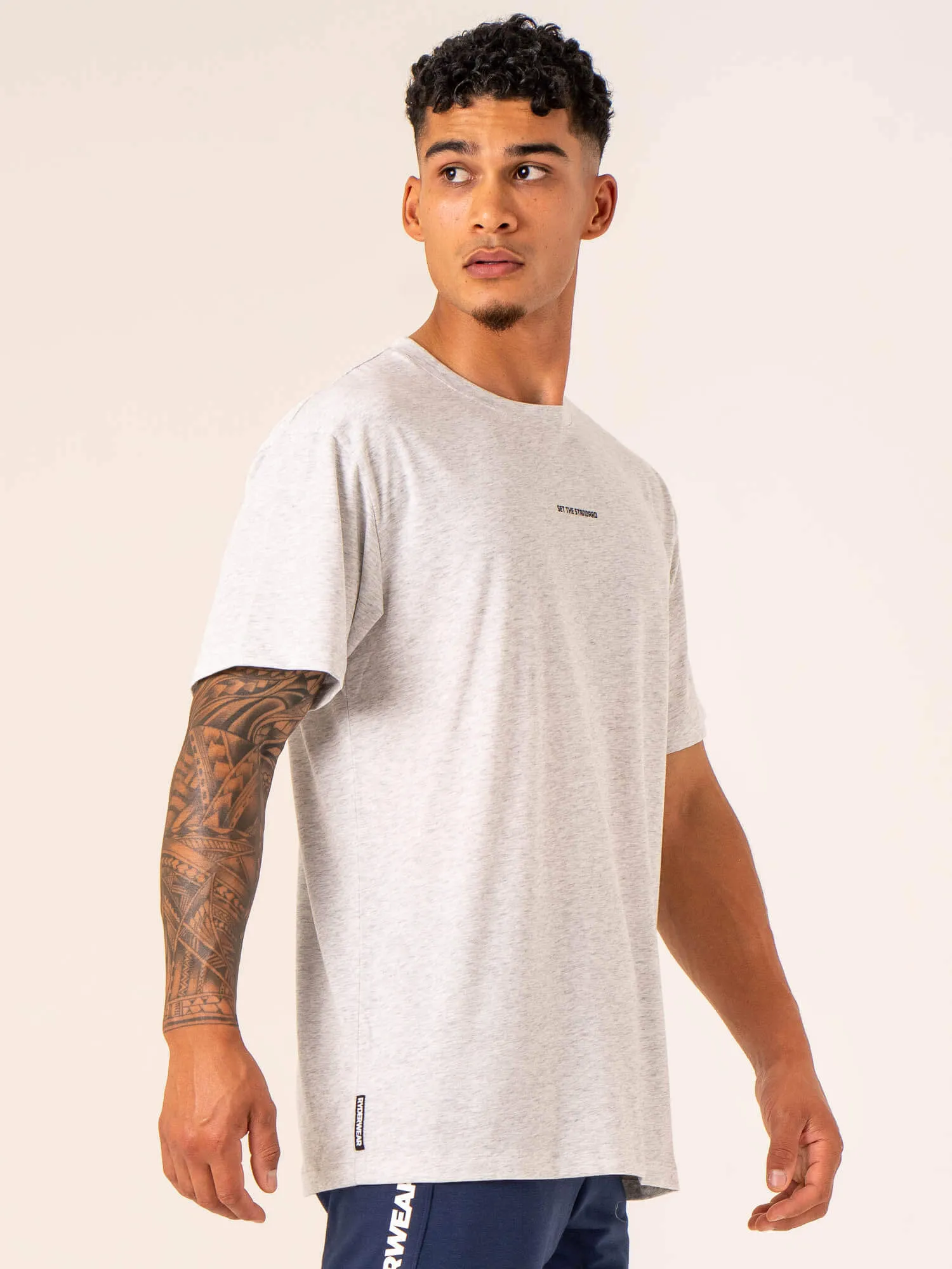 Emerge Oversized T-Shirt - Snow Grey Marl