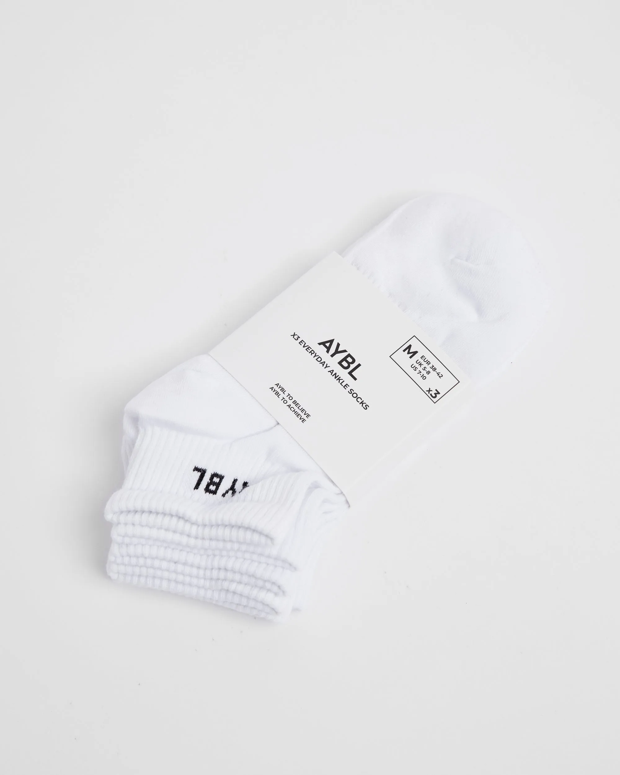 Everyday Ankle Socks (3 Pack) - White