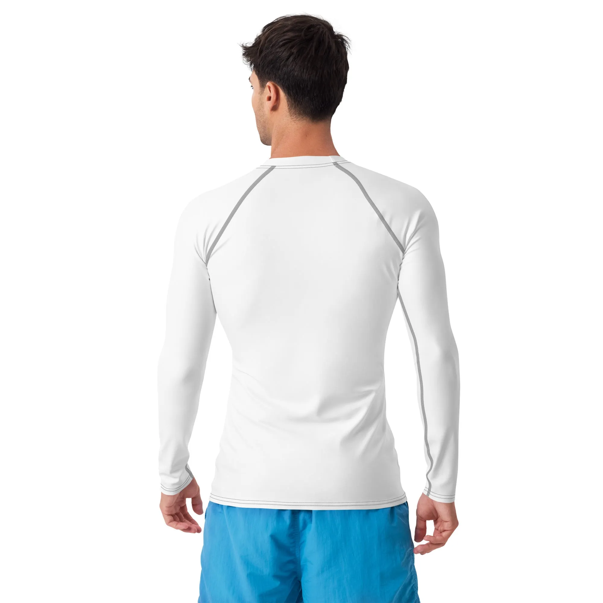 Everyday Cool: Solid Color Rash Guard for Men - Snow