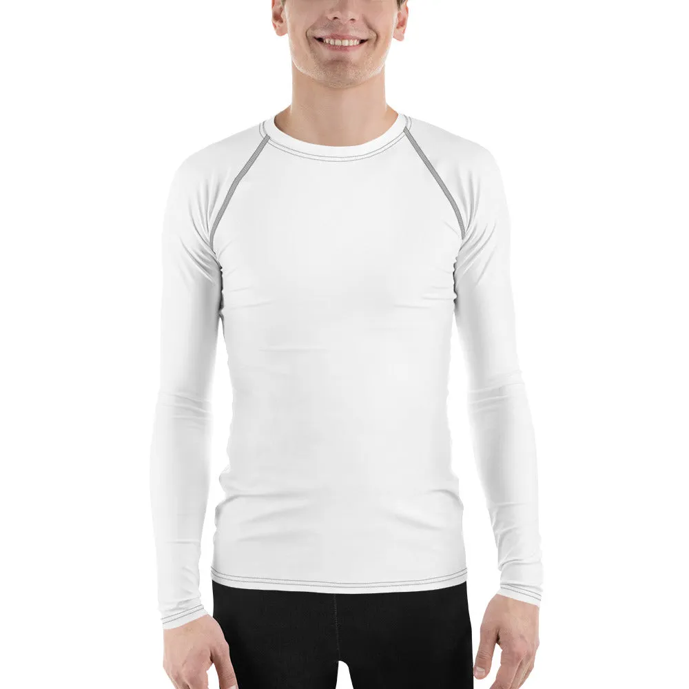 Everyday Cool: Solid Color Rash Guard for Men - Snow