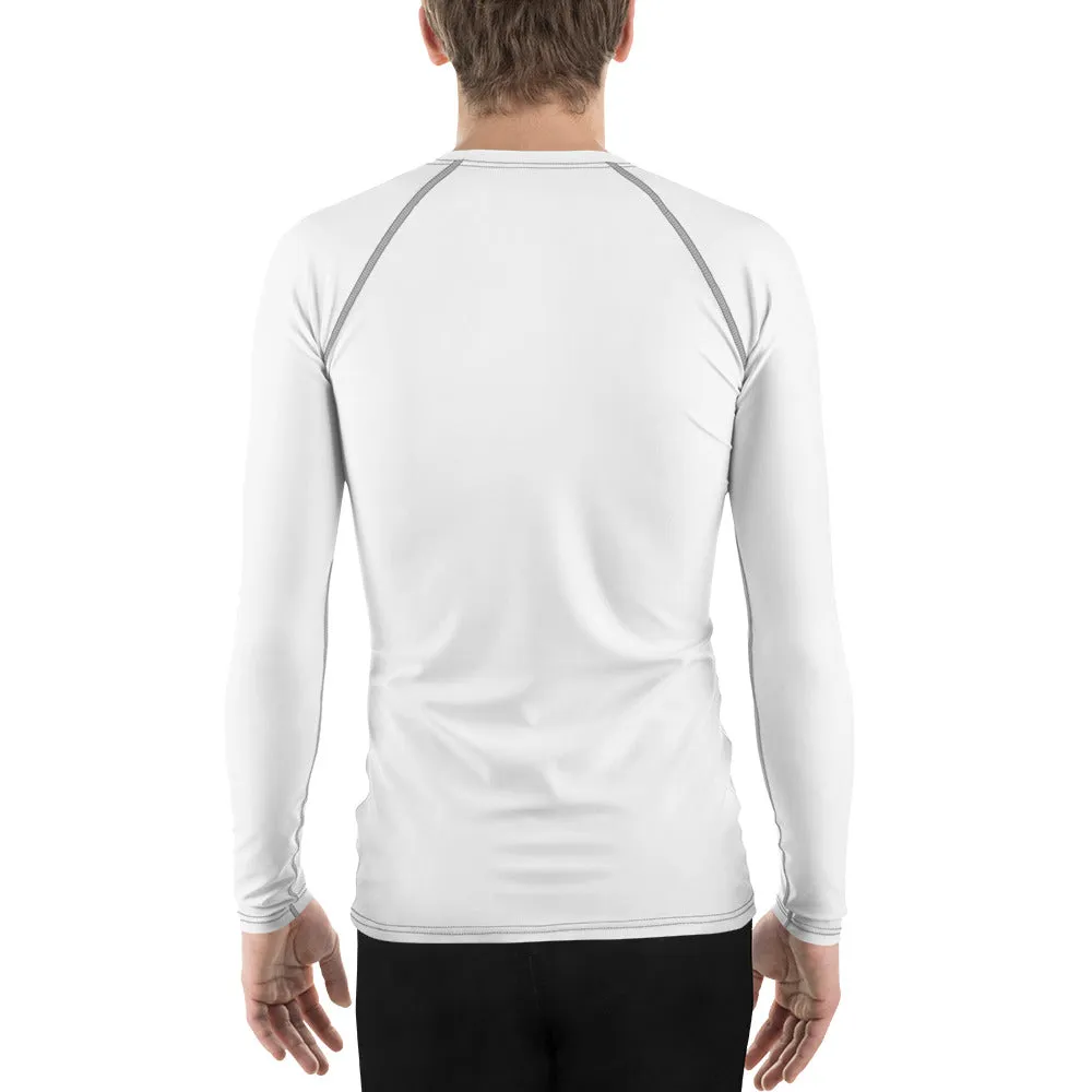 Everyday Cool: Solid Color Rash Guard for Men - Snow