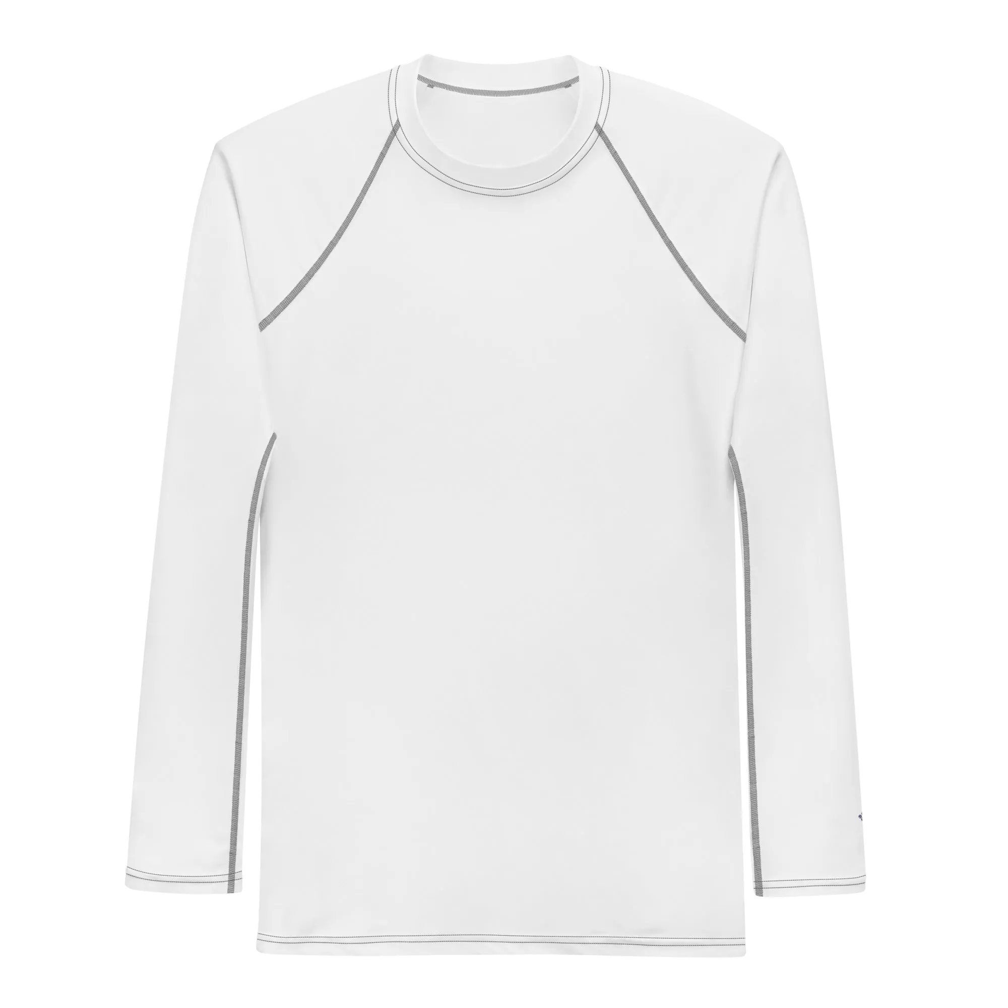 Everyday Cool: Solid Color Rash Guard for Men - Snow