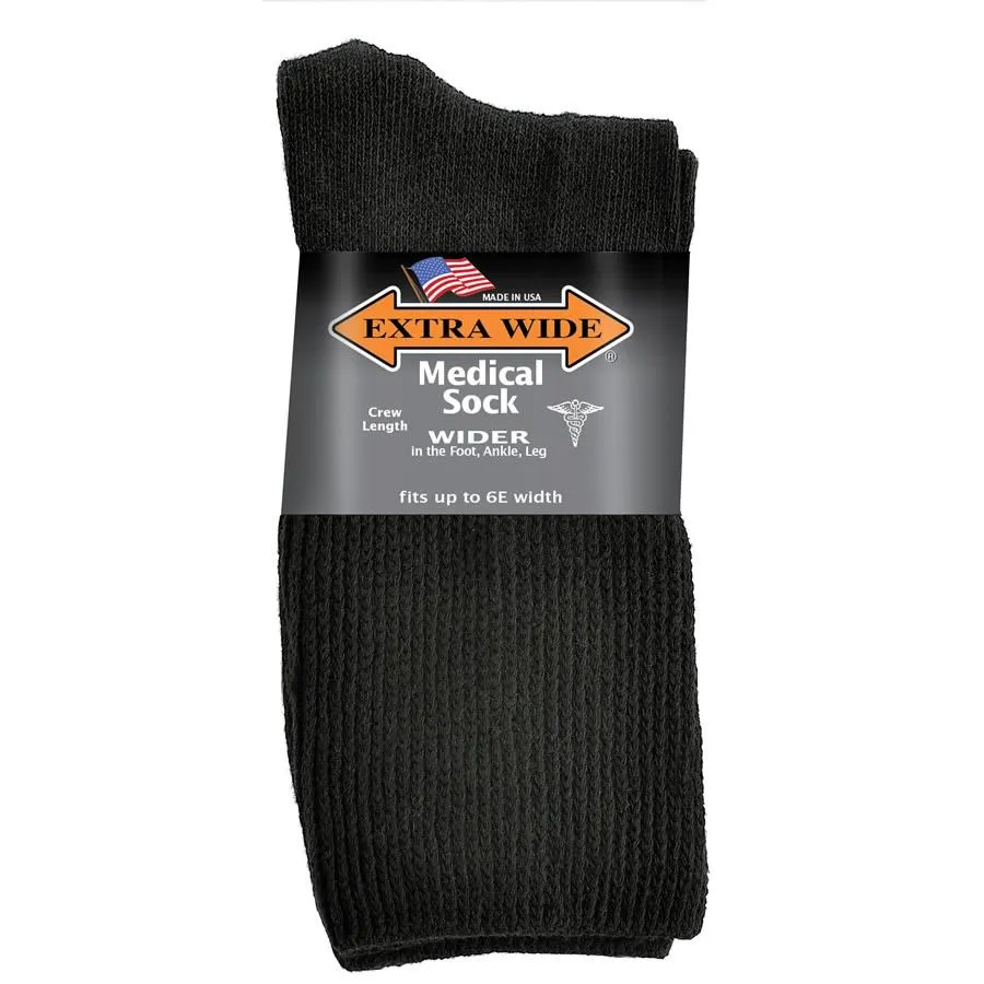 Extra Wide Medical Crew Socks 4850