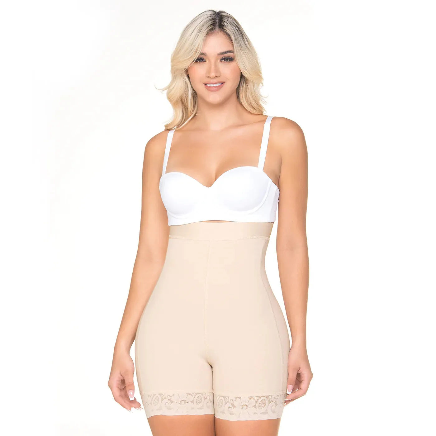 FAJAS MARIAE FU126 | BUTT-LIFTER GIRDLE COLOMBIAN SHAPEWEAR FAJAS |TUMMY CONTROL MID-THIGH-LENGHT | POWERNET