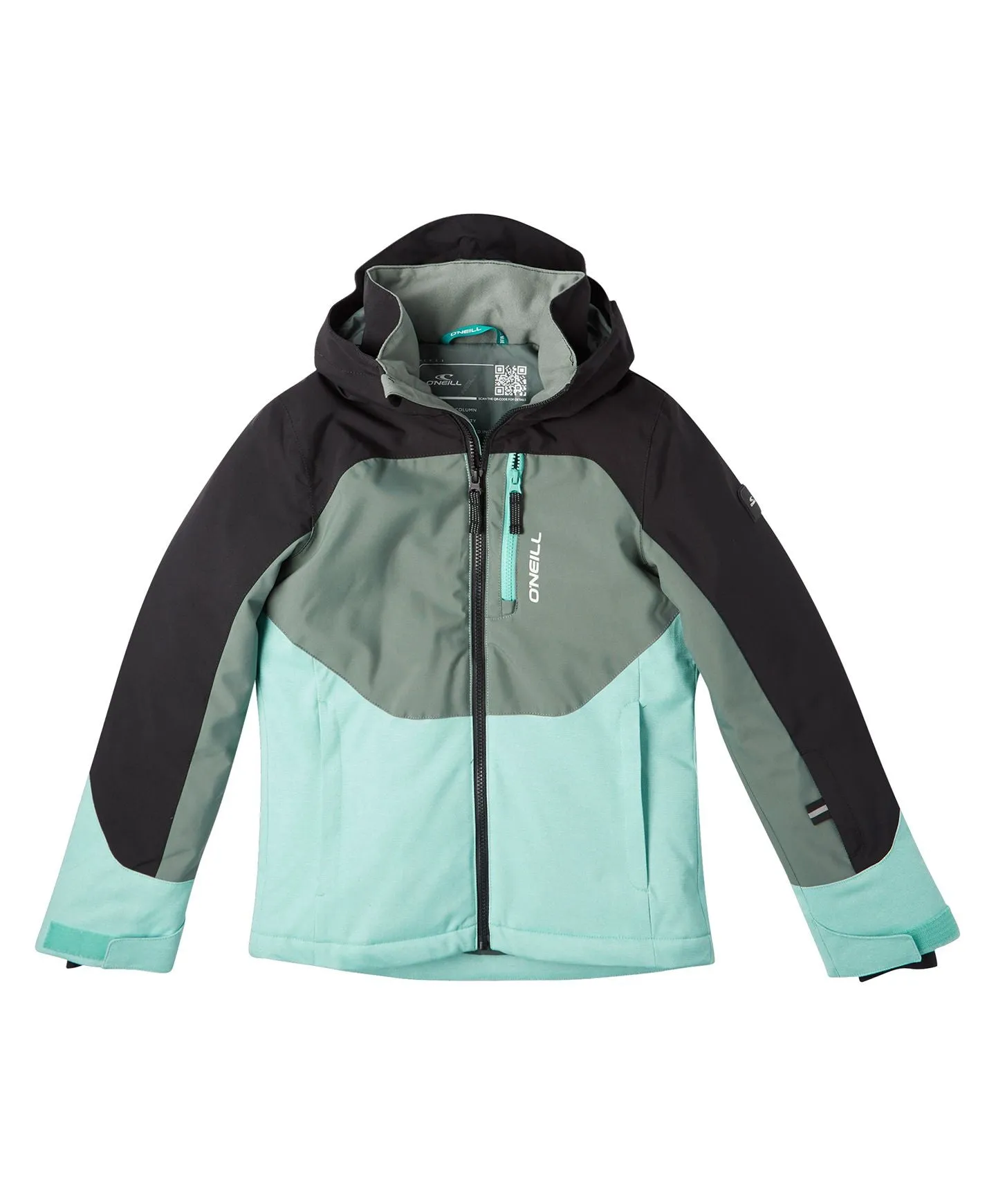 Girl's Diamond Snow Jacket - Black Out Colour Block