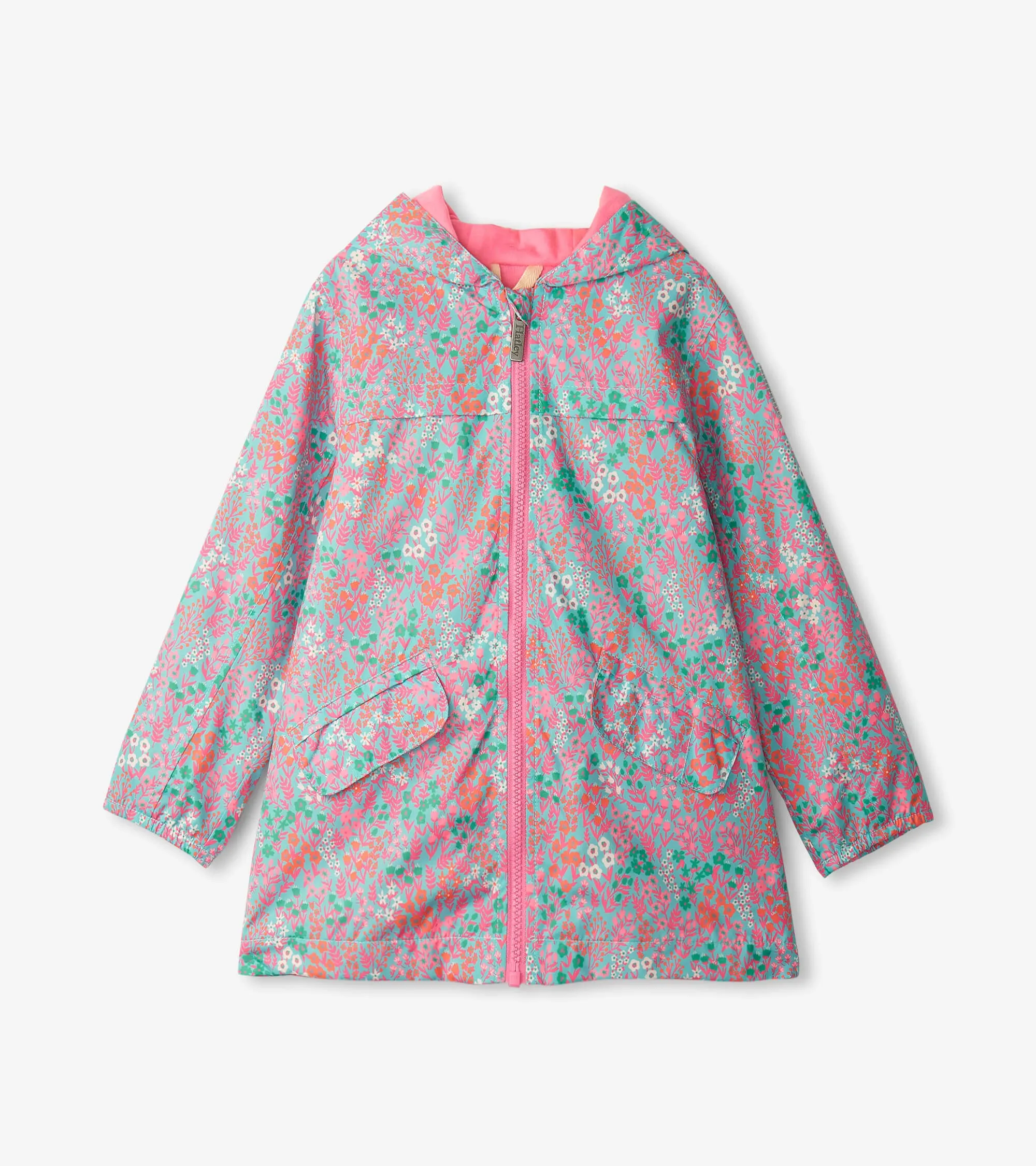 Girls Ditsy Floral Field Rain Jacket