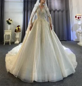 Gorgeous Beading Work Bridal Dress