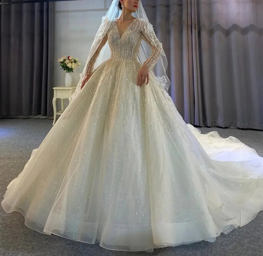 Gorgeous Beading Work Bridal Dress