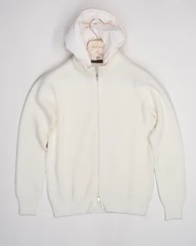 Gran Sasso Rain Wool Hooded Jacket / Off White