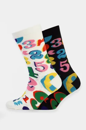 Graphic Cotton Sock 2 Pack - Numbers