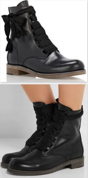 'Harper' Lace-up Leather Ankle Boots