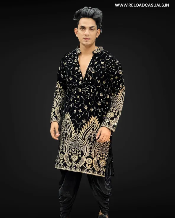 Heavy Full Work Designer Kurta & Pyjama - Combo