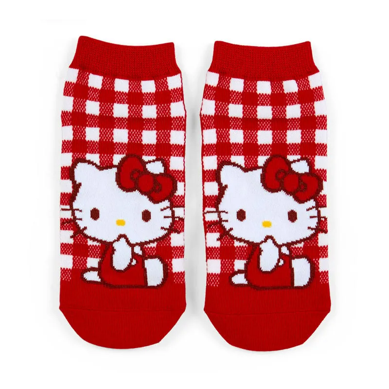 Hello Kitty Checkered Ankle Socks