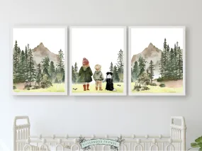 Hiking Nursery Prints