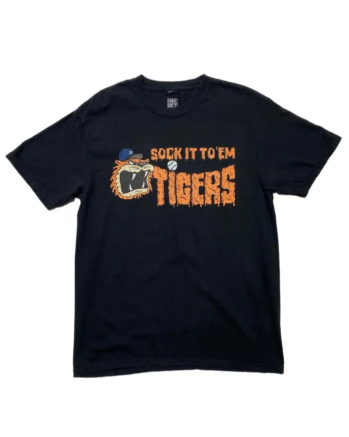 Ink Detroit - Sock it to'em Tigers - T-Shirt - Black