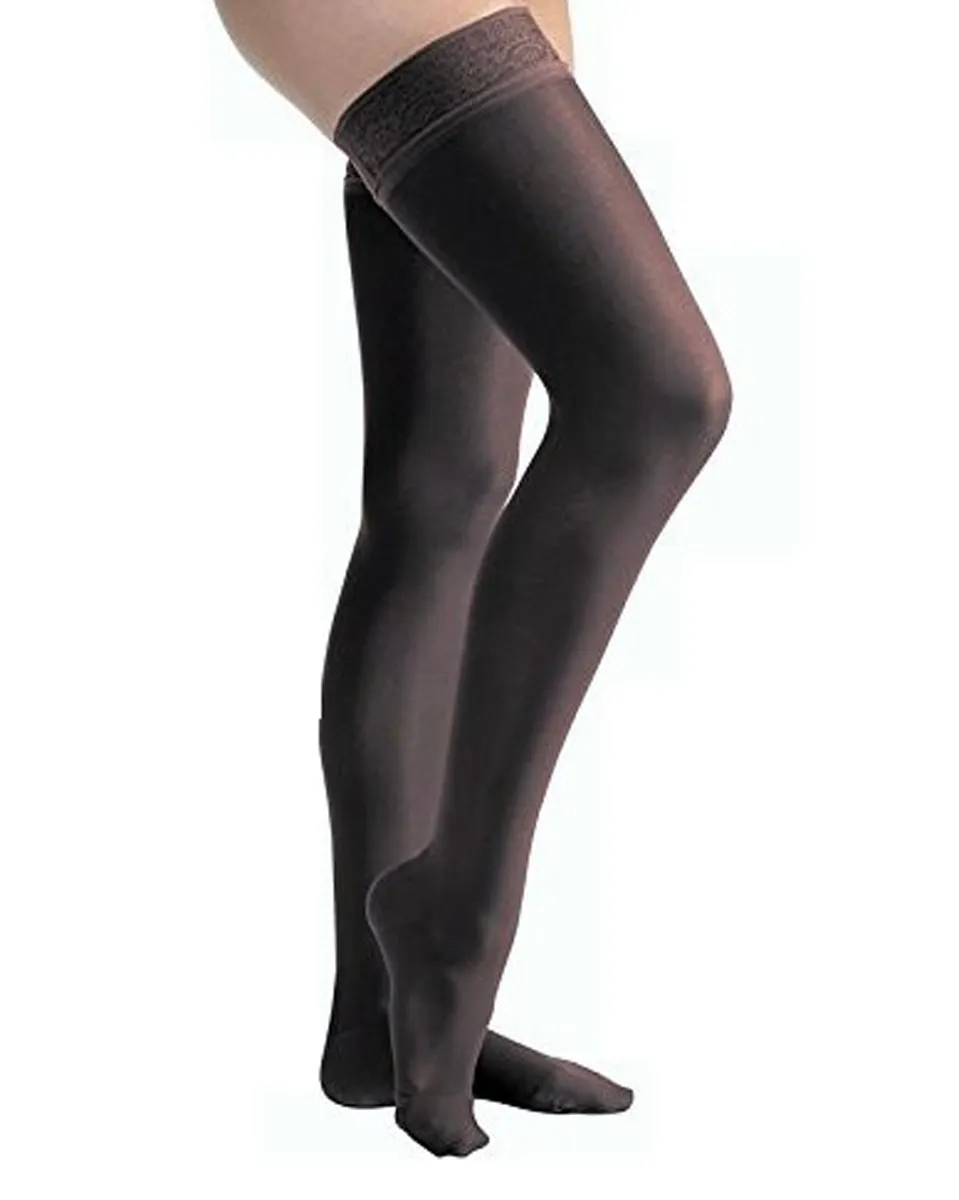 Jobst Ultrasheer Thigh Highs Top Band Firm w/ Lace Silicone 20-30 mmHg - PETITE