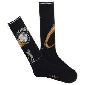 K.Bell Men's Active Fooore Golf Crew Sock