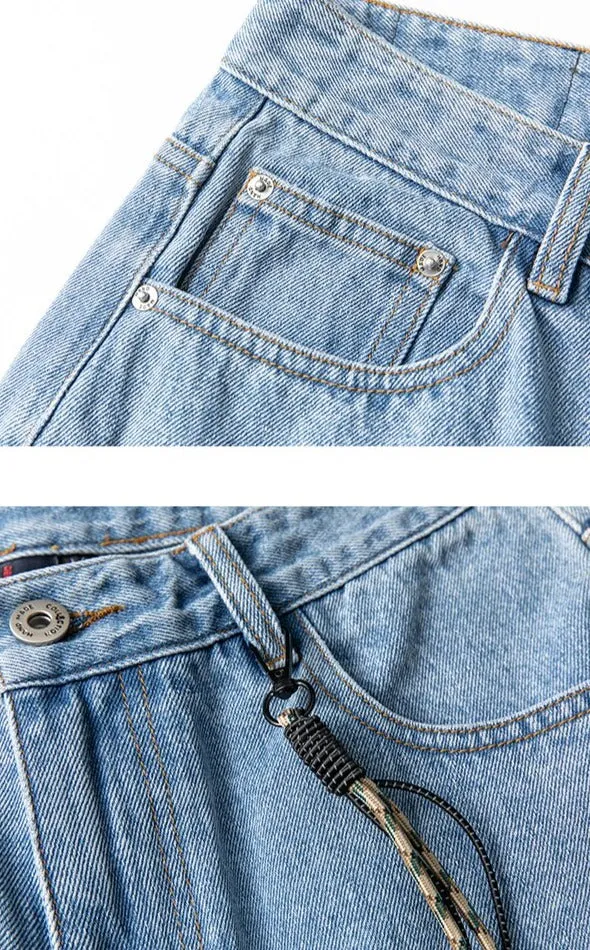 Keychain Denim Knee Length Jorts