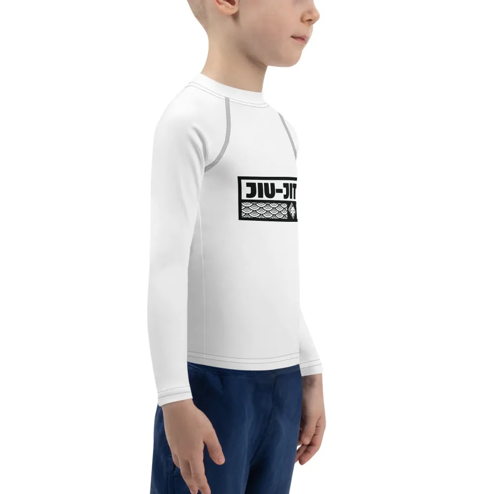 Kid's Boys Long Sleeve BJJ Rash Guard Jiu-Jitsu 016 - Snow