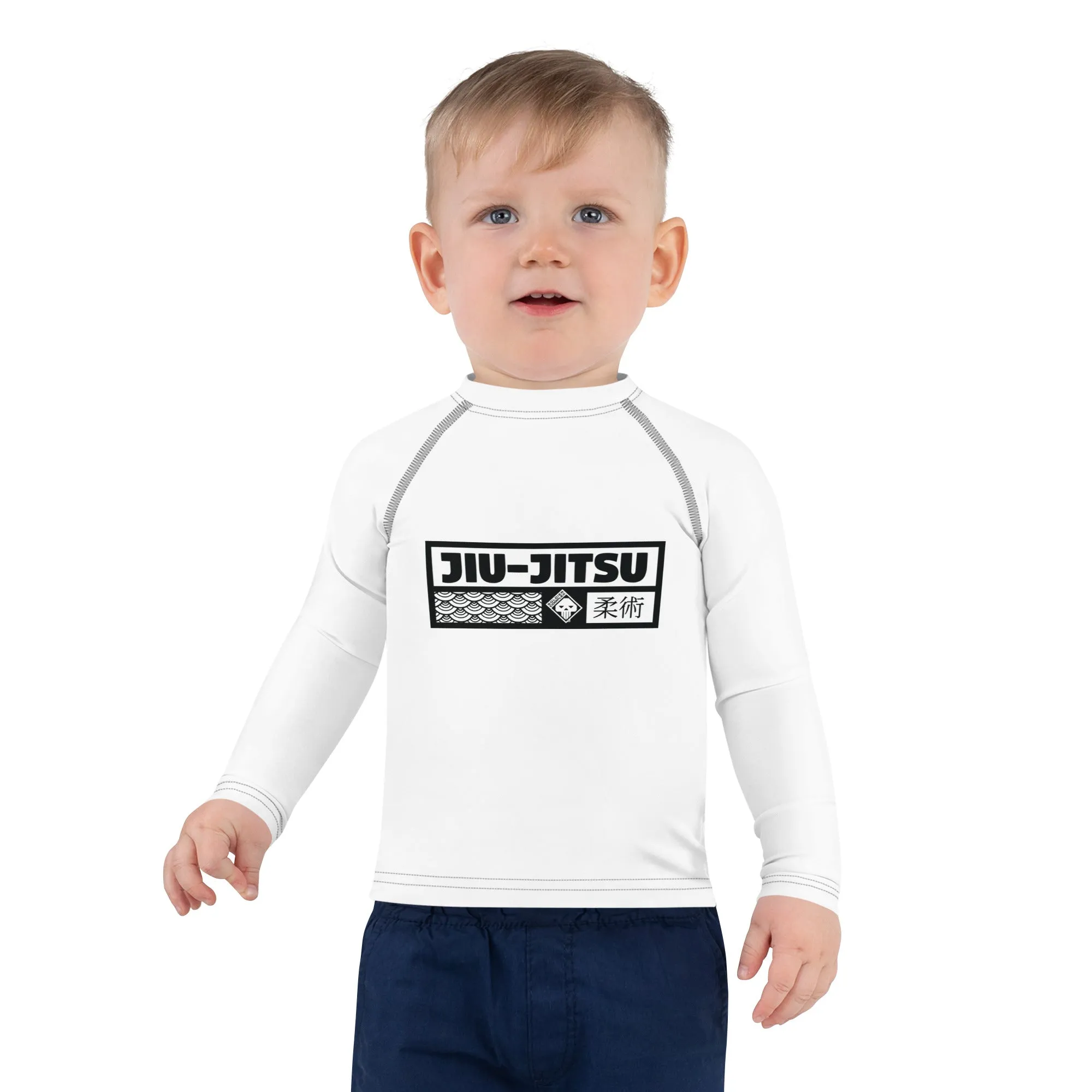 Kid's Boys Long Sleeve BJJ Rash Guard Jiu-Jitsu 016 - Snow