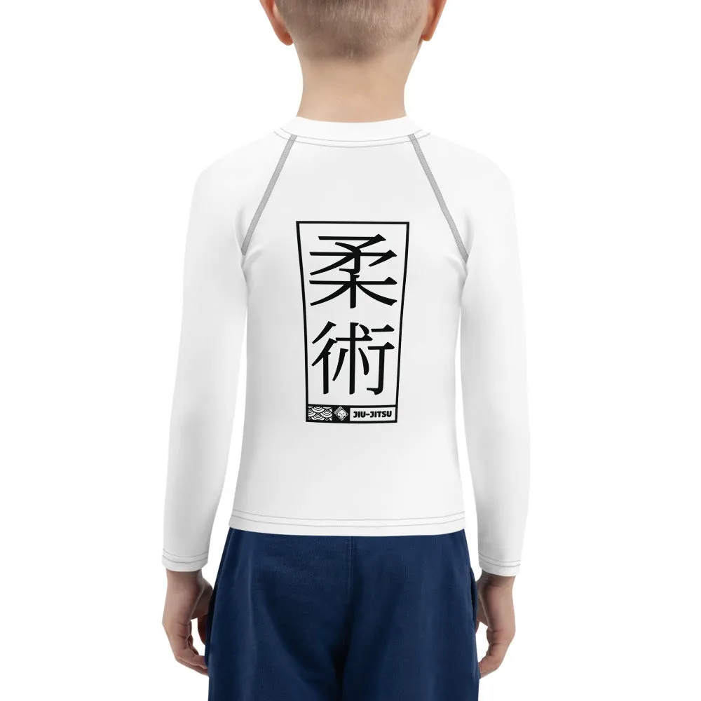 Kid's Boys Long Sleeve BJJ Rash Guard Jiu-Jitsu 016 - Snow