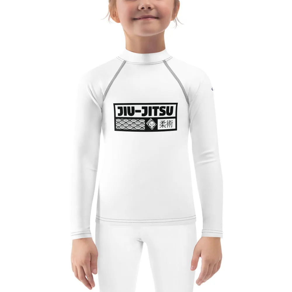 Kid's Girls Long Sleeve BJJ Rash Guard Jiu-Jitsu 016 - Snow