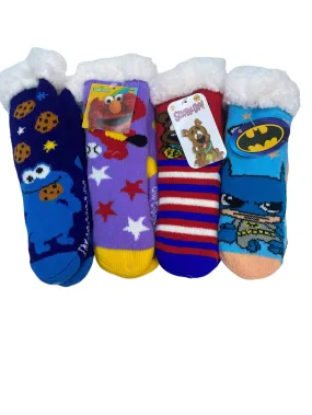 Kids Sherpa Non Slip Slipper Sock